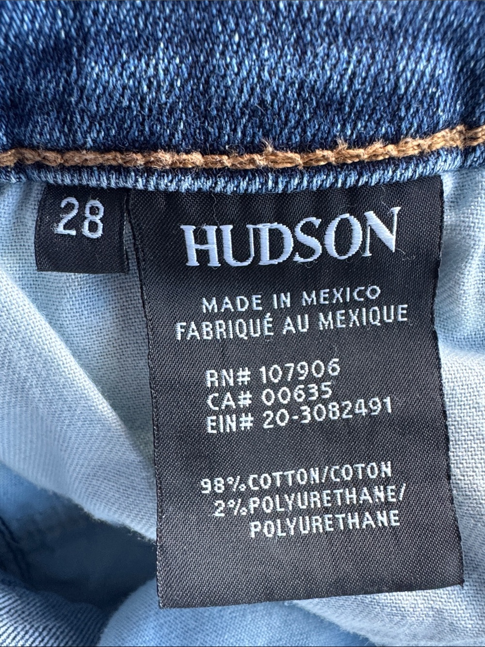 Hudson Heartbreaker High Rise Bootcut Jeans Size 28 Blue Slit Hem Stretch Denim - Picture 3 of 9